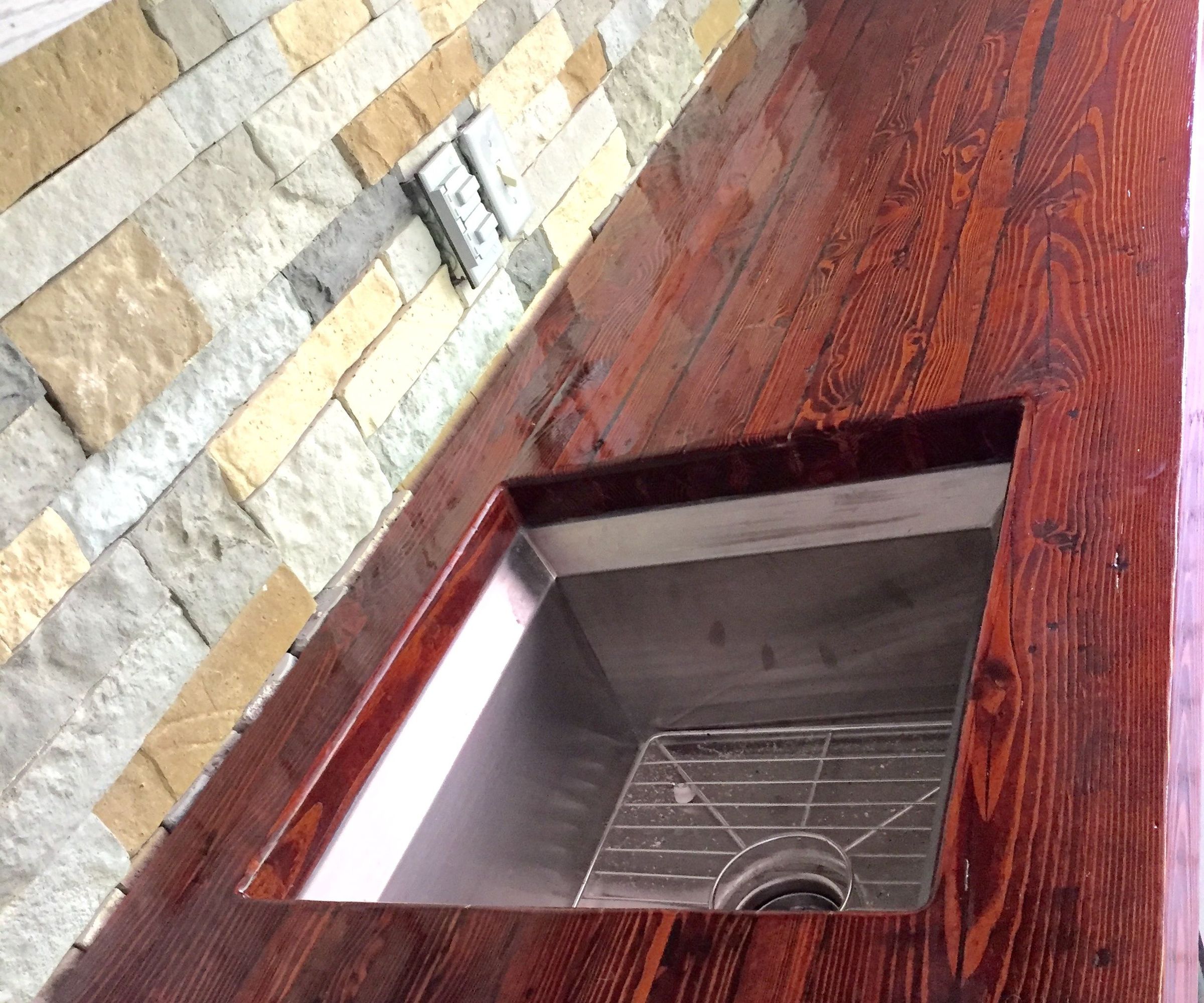 Reclaimed Wood Bartop