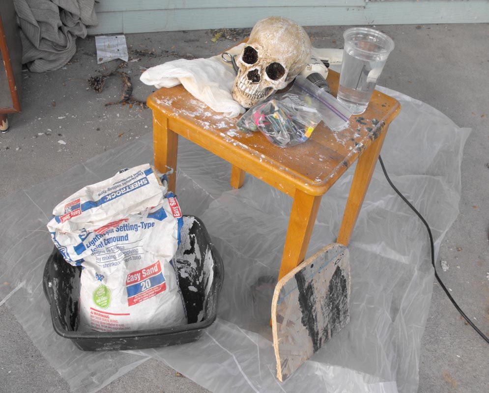 Plaster Molds and Foam Skulls