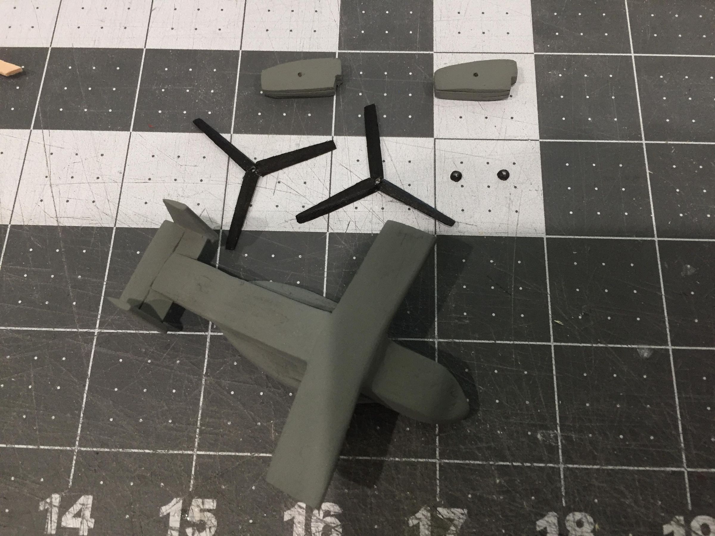 V22 Osprey Military Aircraft Out of Popsicle Sticks 10 Steps (with