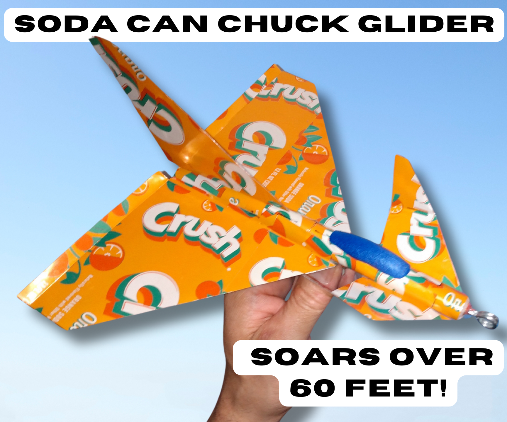 Delta Wing Soda Can Chuck Glider: Make and Fly Your Own Soda Can Airplane!