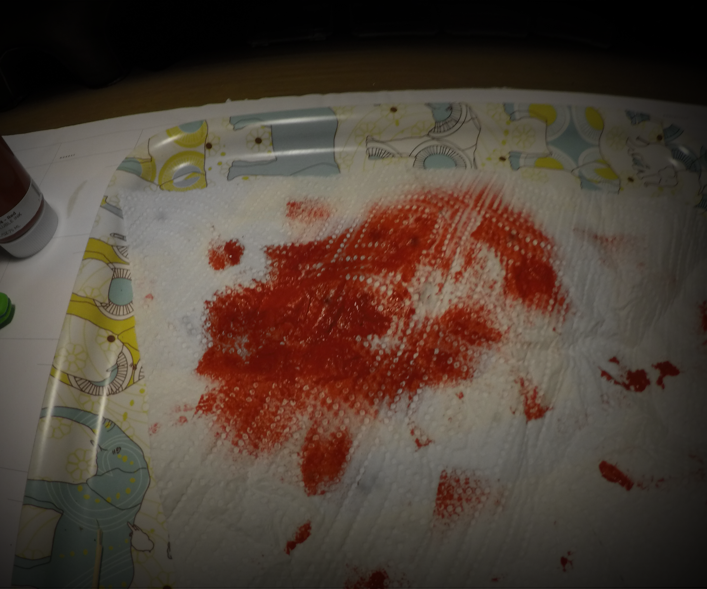 Quick Last-Minute Bloody Paper Towel Prop