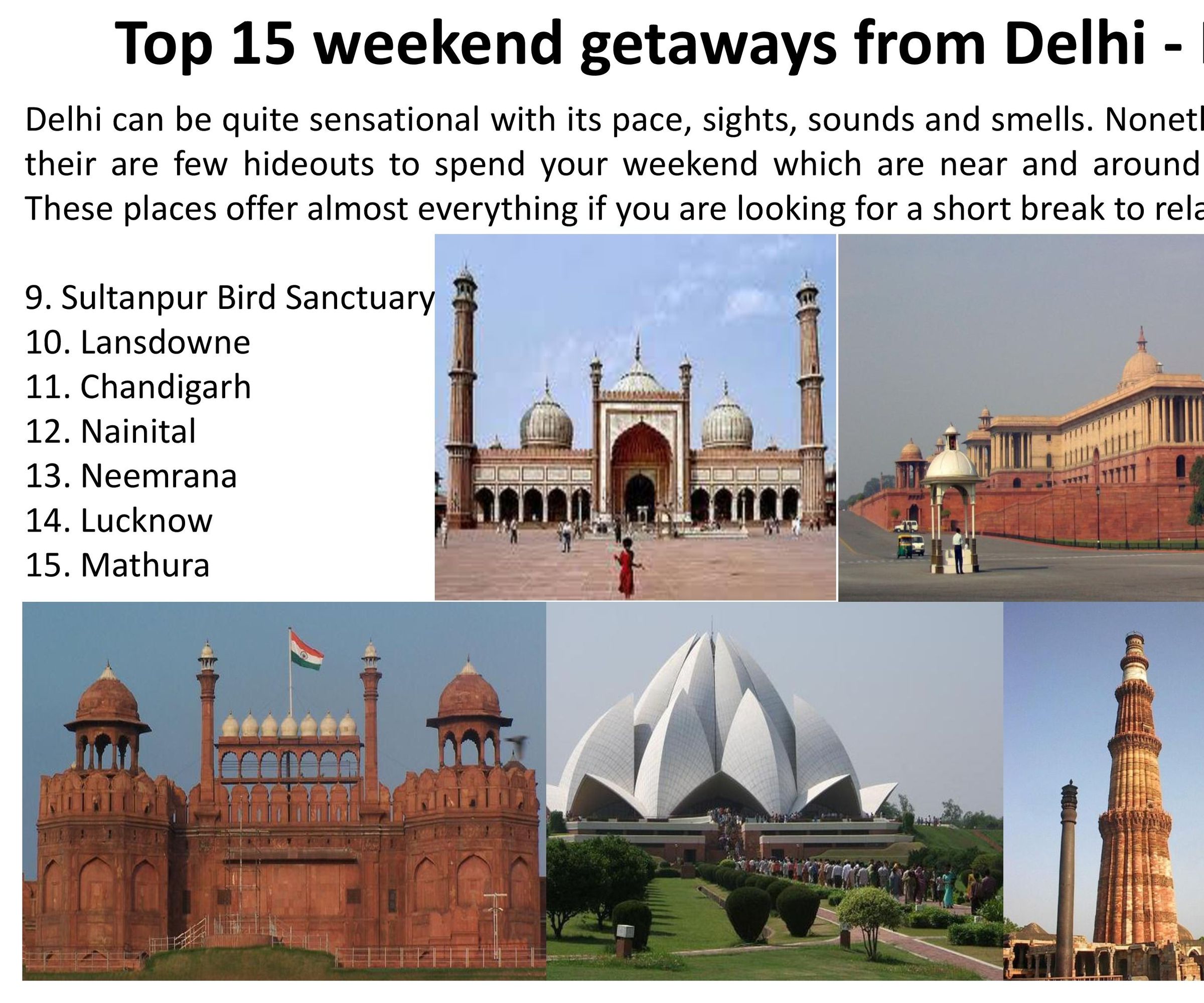 Top 15 Weekend Getaways From Delhi - II