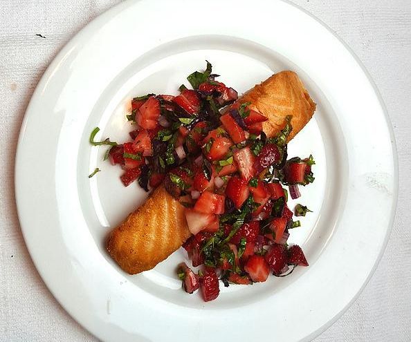 Crispy Salmon With Strawberry Basil Salsa (in Less Than 20 Minutes)