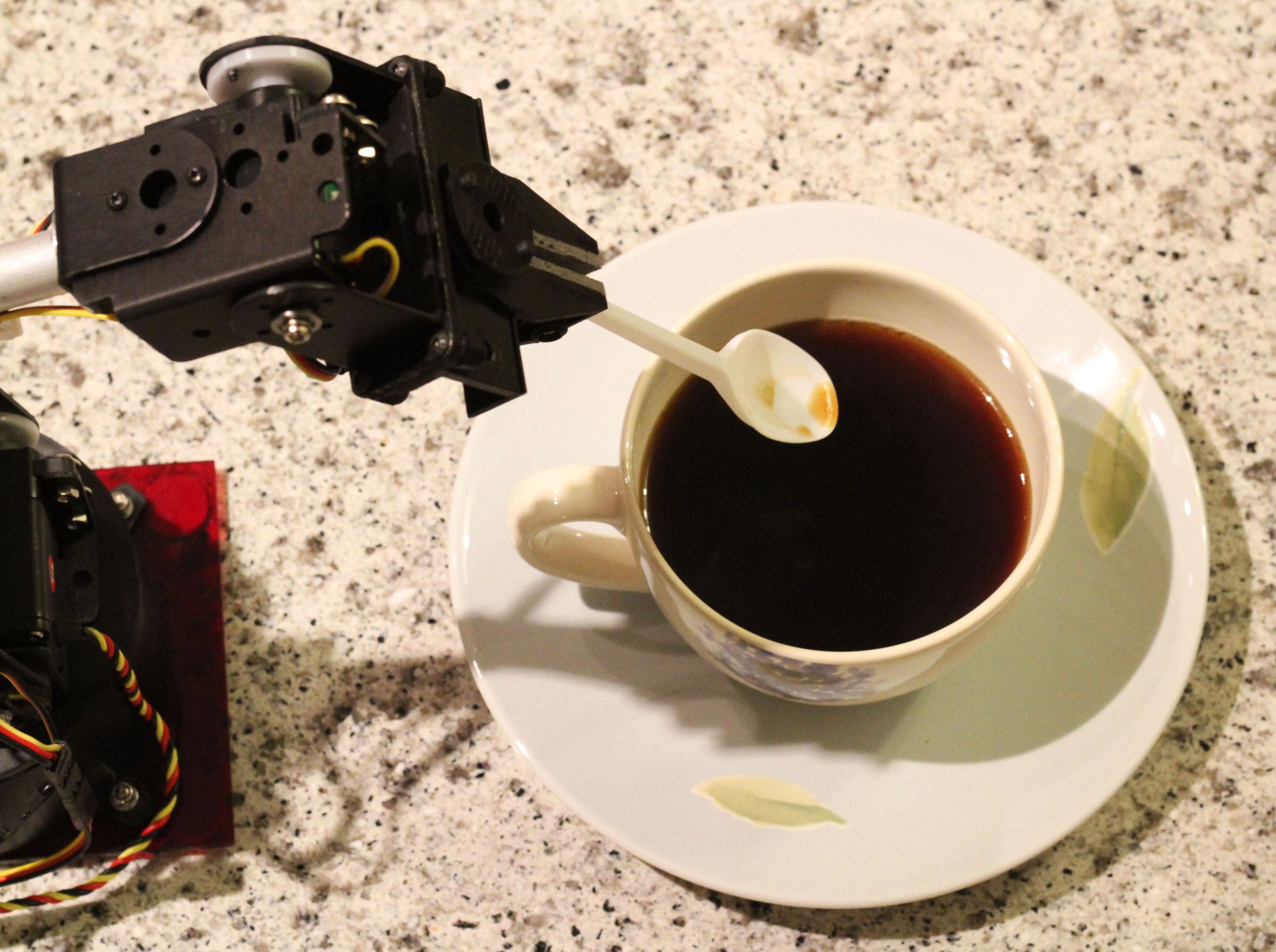 Robot Arm Making a Cup of Coffee