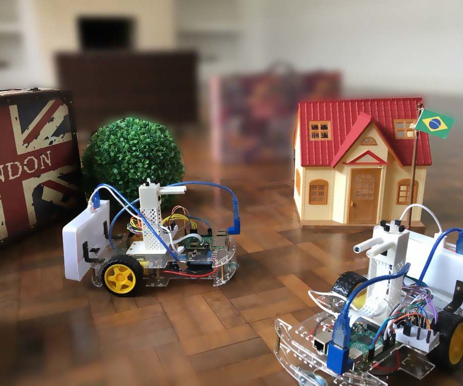 Augmented Reality in a Shooting Game With Real Robots