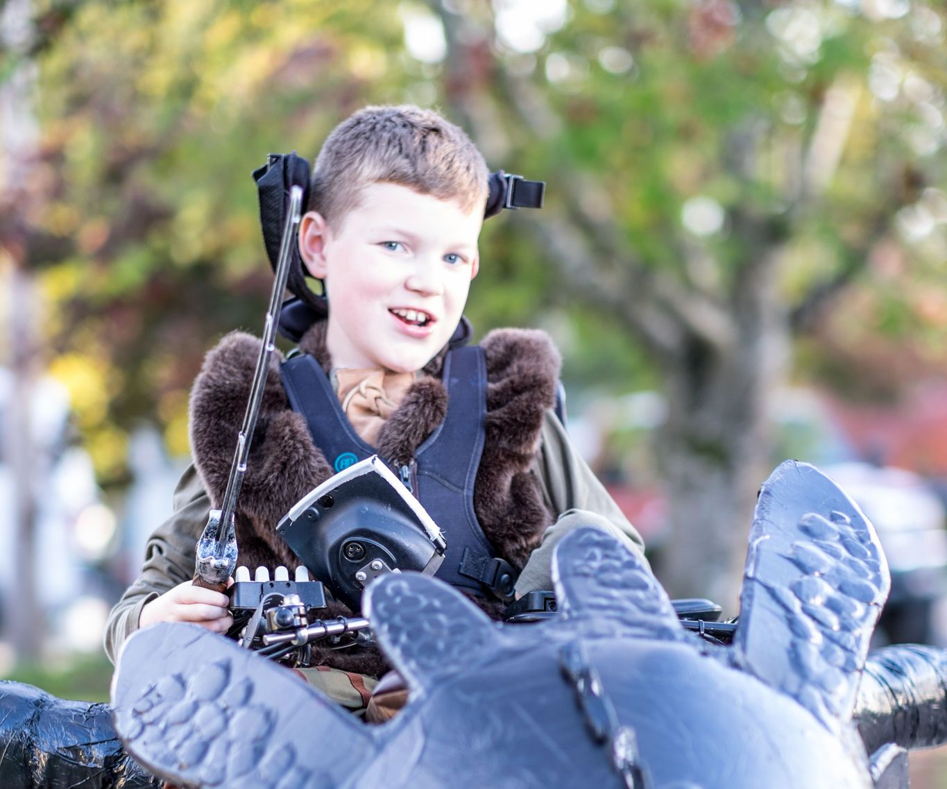 Wheelchair + Toothless = Epic Costume!