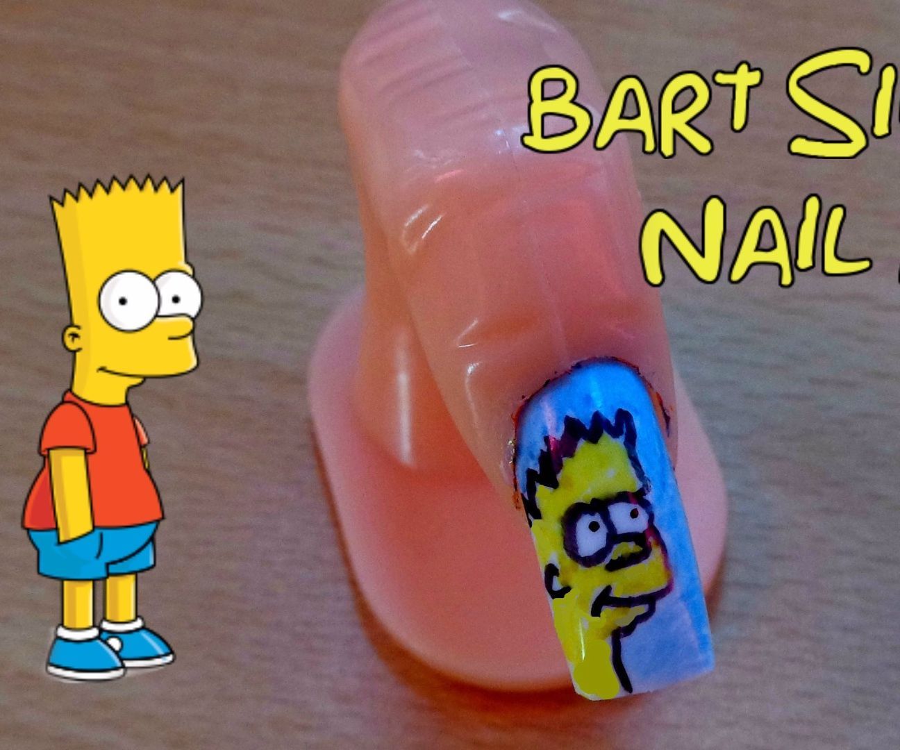 Bart Simpson Nail Art - Sharpie Nail Art