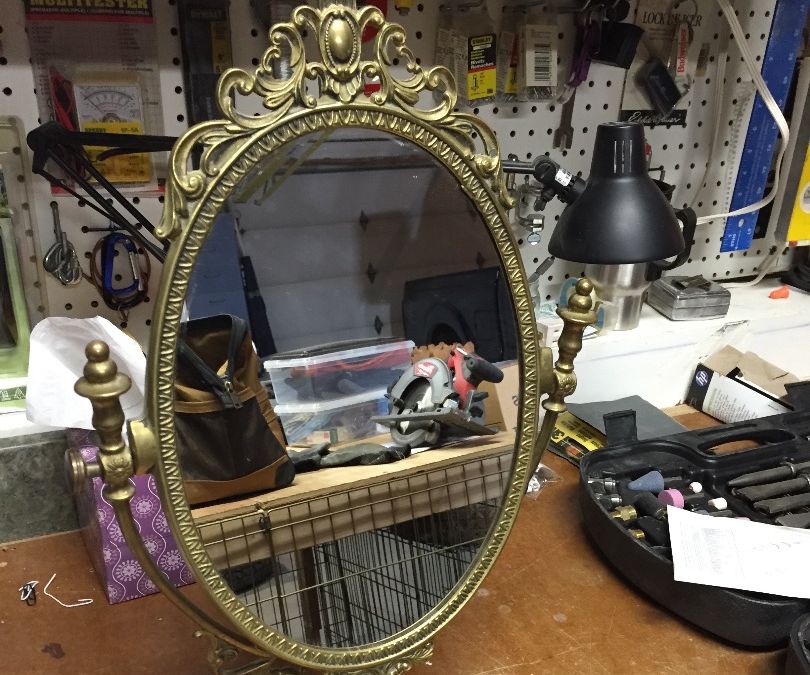 Refurnish Old Desk Into Vanity
