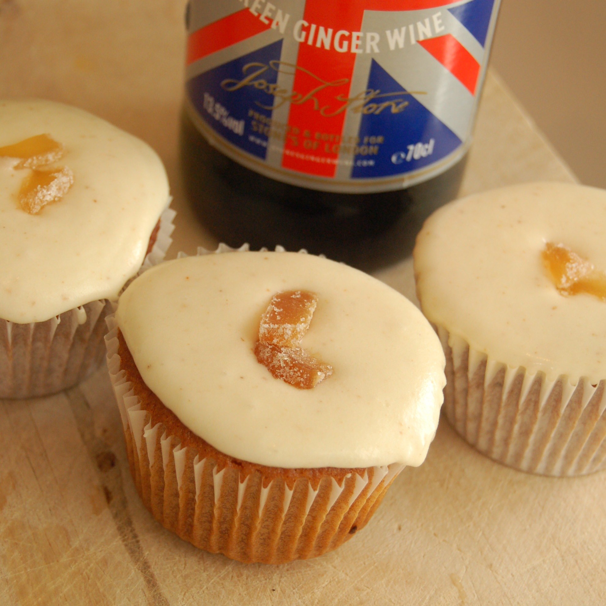 Spicy Quadruple Ginger Cupcakes With Ginger Cream Cheese Icing