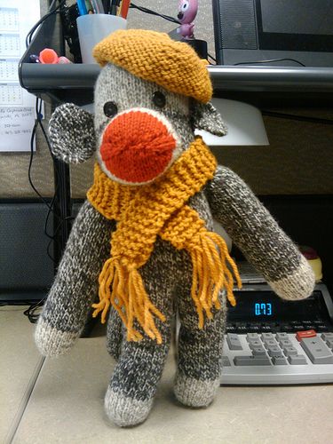French Sock Monkey (you Can Tell Because He Has a Beret)