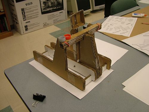 Recycled Fun Cardboard  Cad-A-Pult