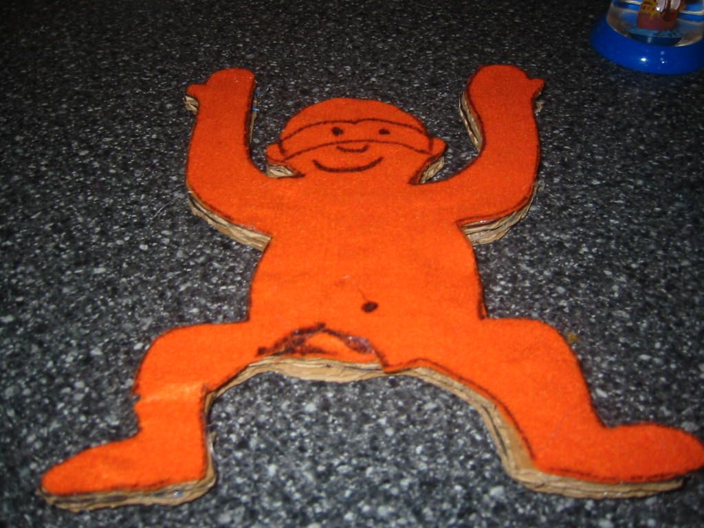 Cardboard Monkey Magnet