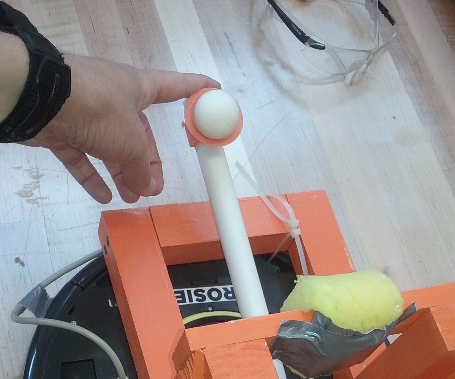 Roomba-mounted Catapult