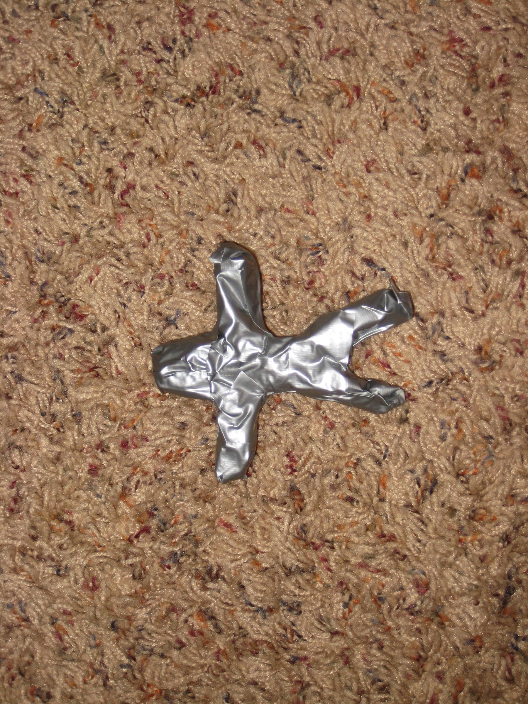 Make a Mini Duct Tape Tin Foil Voodoo Man