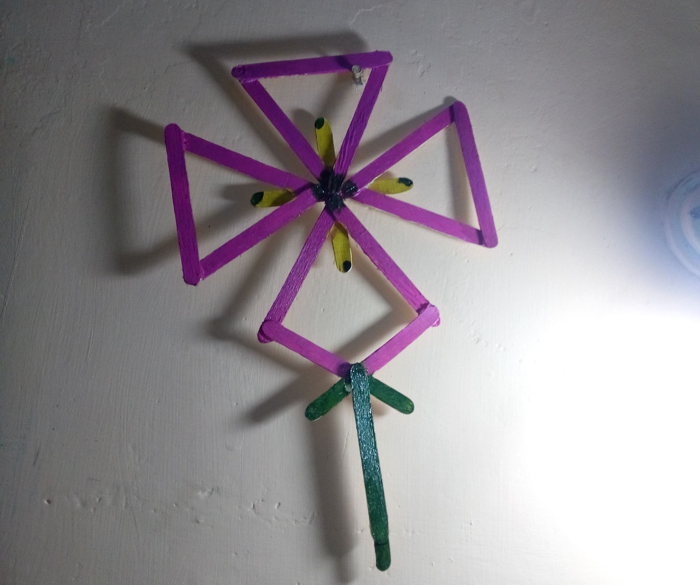 Ice Cream Stick Flowers