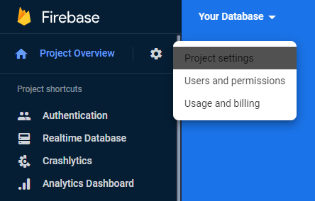 Get Private Key for Firebase