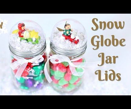 DIY SNOW GLOBE JAR LIDS