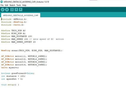 How to Make Obstacle Avoiding Car Using Arduino : 6 Steps (with ...