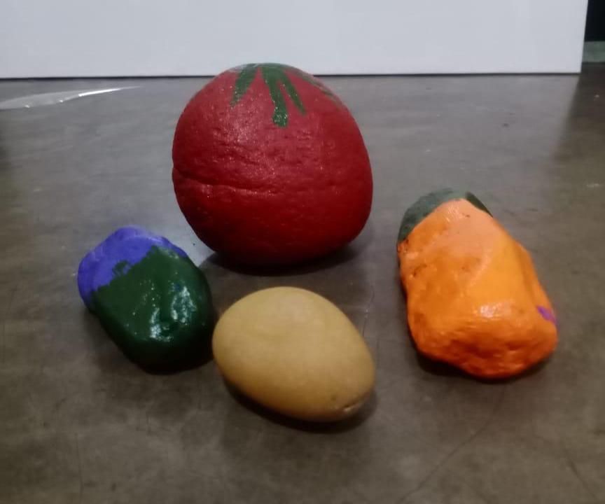 Vegetable Rock Painting