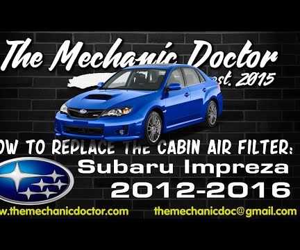 How to Replace the Cabin Air Filter : Subaru Impreza 2012-2016 