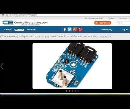 Particle AMS5812_0050-D-B Pressure & Temperature Sensor Tutorial