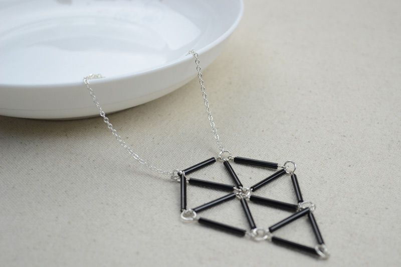 Mothers Day Jewelry Ideas- Bugle Beaded Diamond Necklace