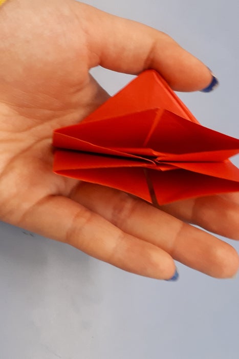 Step 7: Fold the Triangle Down