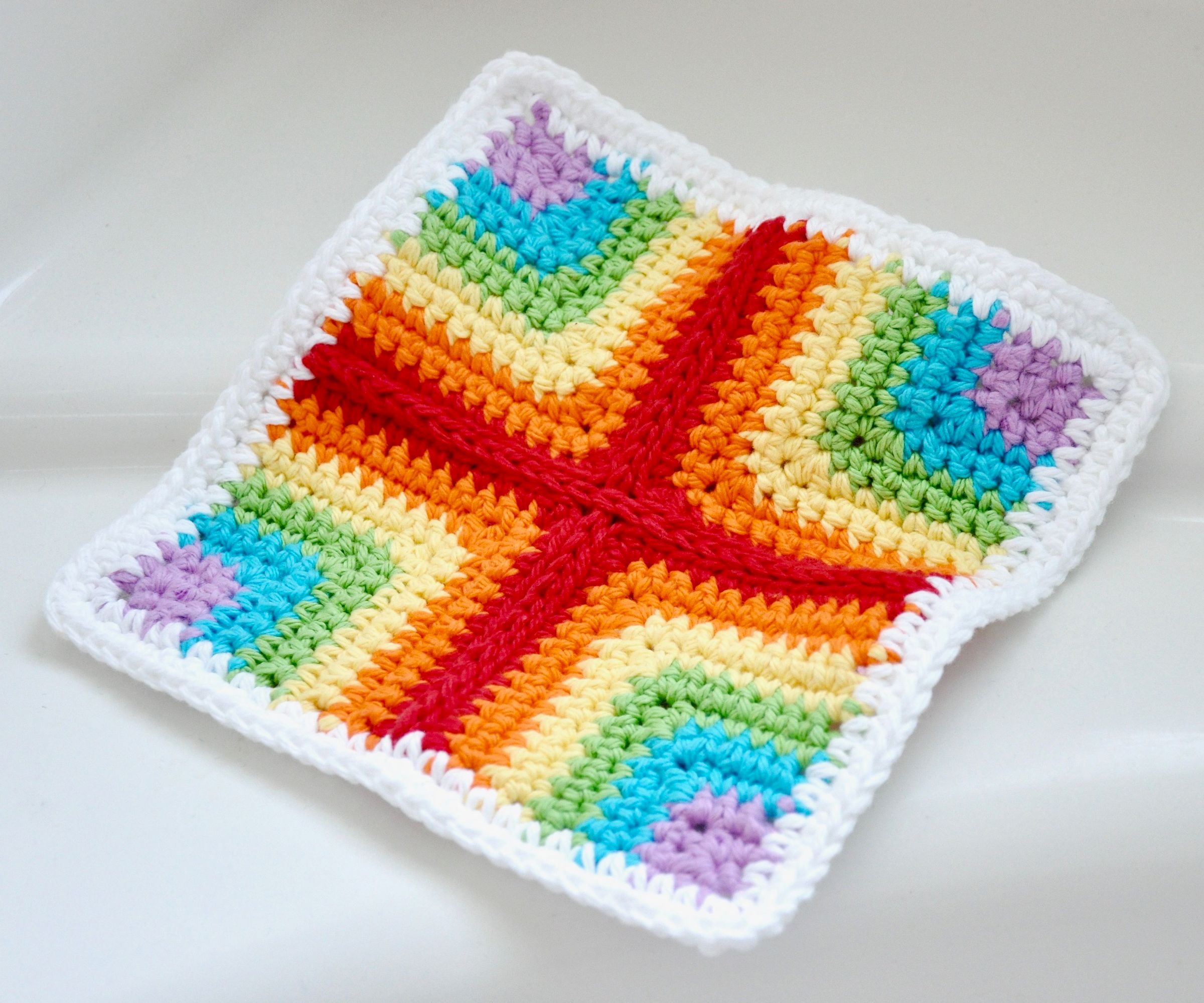 Pieced Crochet Dishcloth/Washcloth