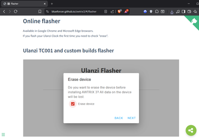 Flashing AWTRIX 3 on the ESP32
