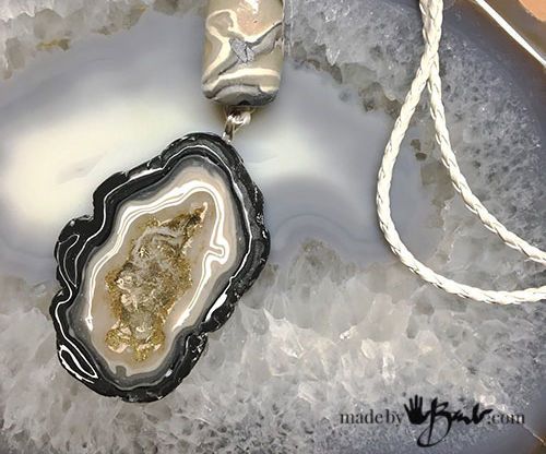 Pretty Polymer Geode Pendants