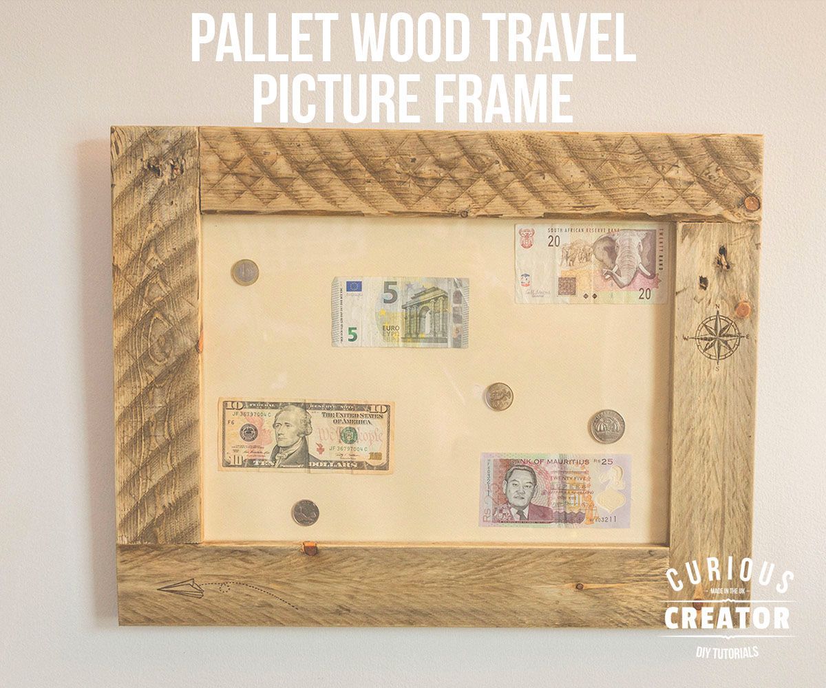 Pallet Wood Picture Frame - Travel Inspired