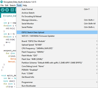 Upload an Empty SPIFFS Image Into ESP