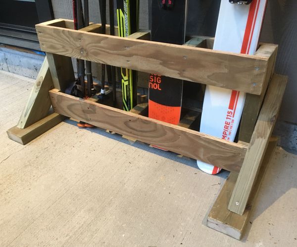 Ski Rack From 2x4 and Plywood