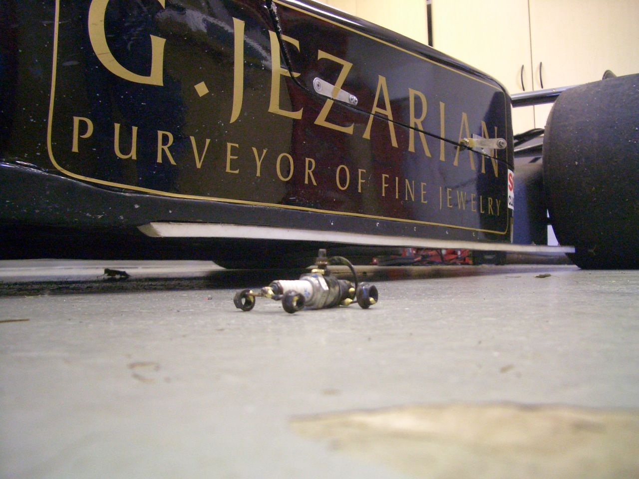 Spark Plug Race Car Paperweight