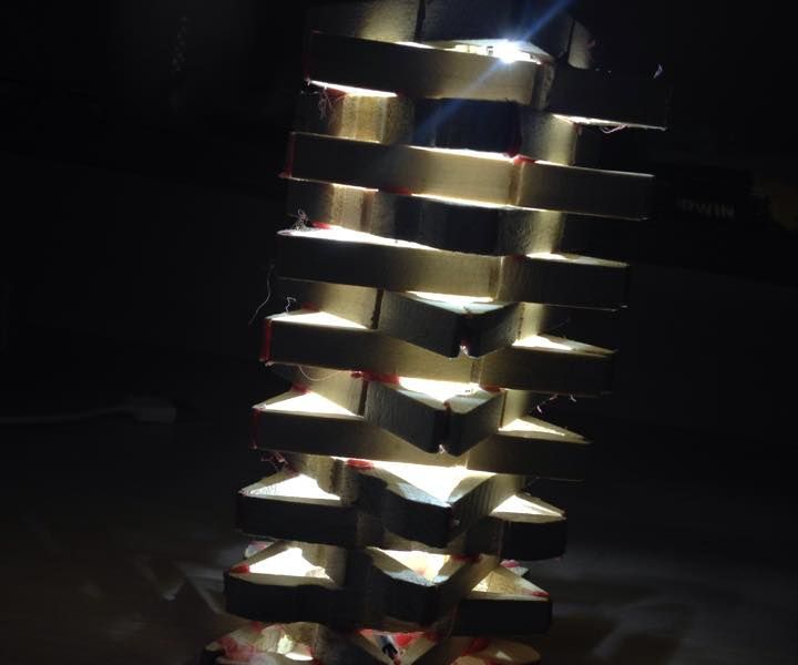How to make LED lamp from pegs