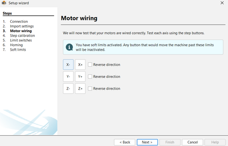 Motor Wiring Settings