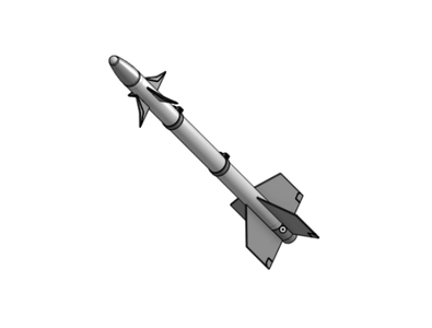 3D Printed Sidewinder Missile Model