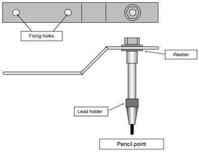How to Assemble the Tracing Point, the Pencil Point and the Pivoting Points