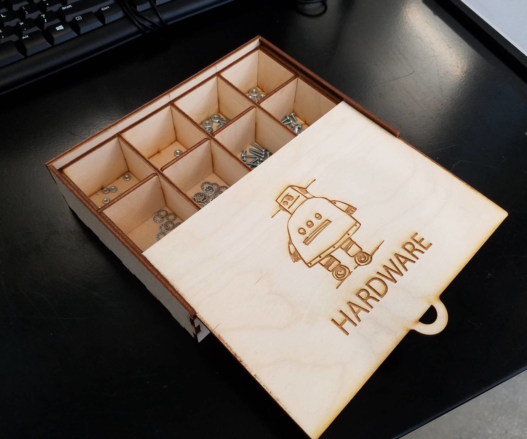 Laser Cut Hardware Organizer