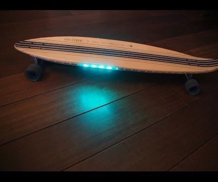 Longboard with NeoPixel LEDStrip reacting to speed