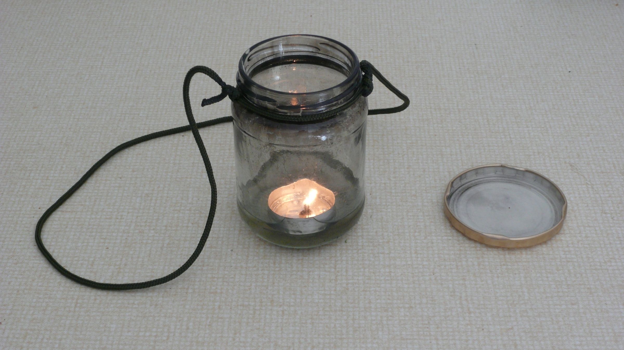 Hangable Jam Jar Oil Lamp