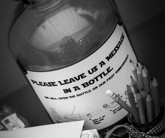 Message in a Bottle, a Wedding Guestbook Alternative. 