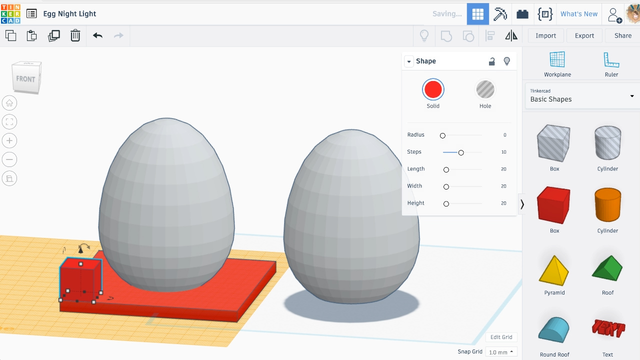 glow egg night light