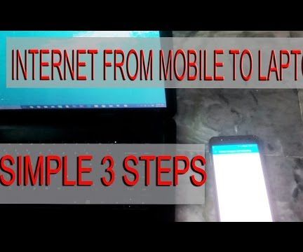 How to Connect Internet From Mobile to Laptop ?