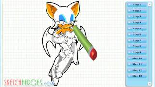 How to Draw Rouge the Bat (Sonic)