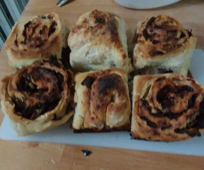 Bread Roll With Speck and Pecorino Cheese