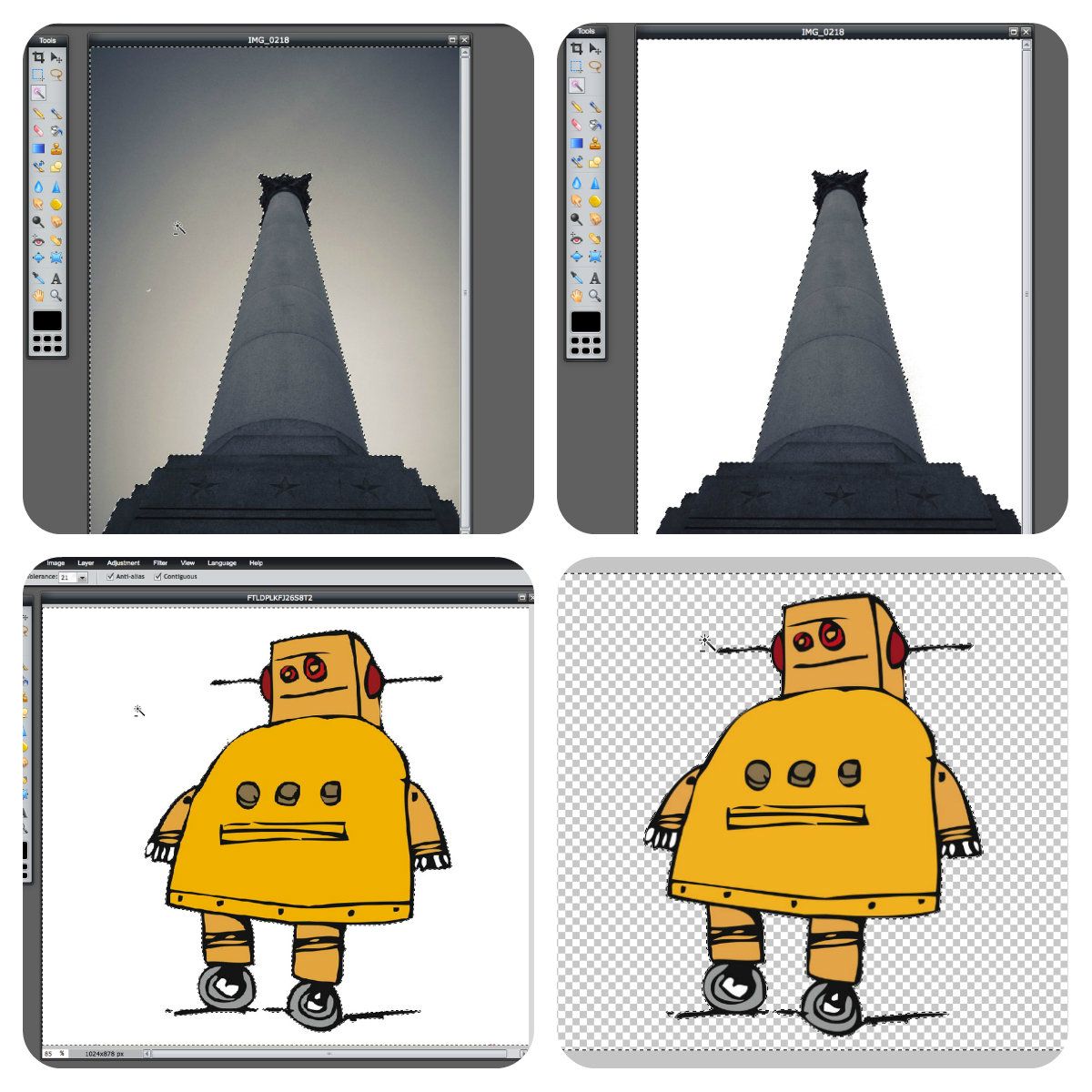 Cutting Things Out of an Image Using Pixlr Editor's Magic Wand