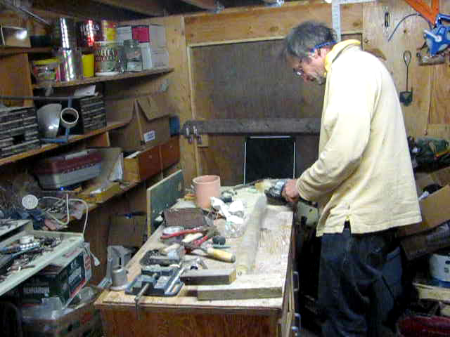 Use a Variable Speed Angle Grinder As Cutter AND Rotator! for Wood Lathe Alternative!!! (now on Makerprojects Too)