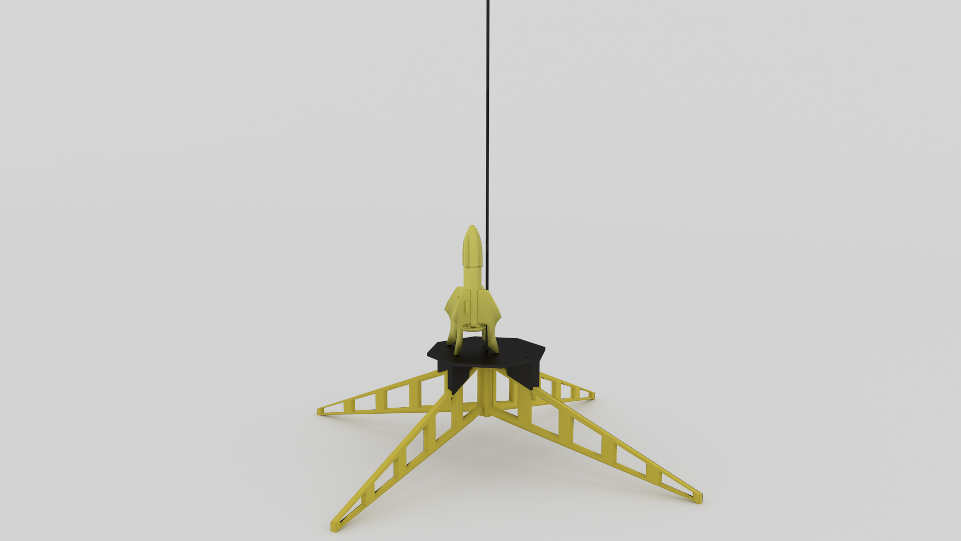 3d printed model rockets & stand