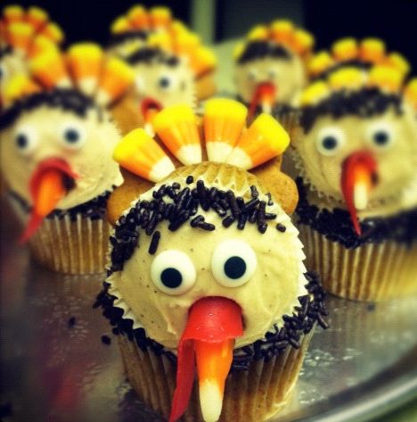Larry the Turkey Cupcakes